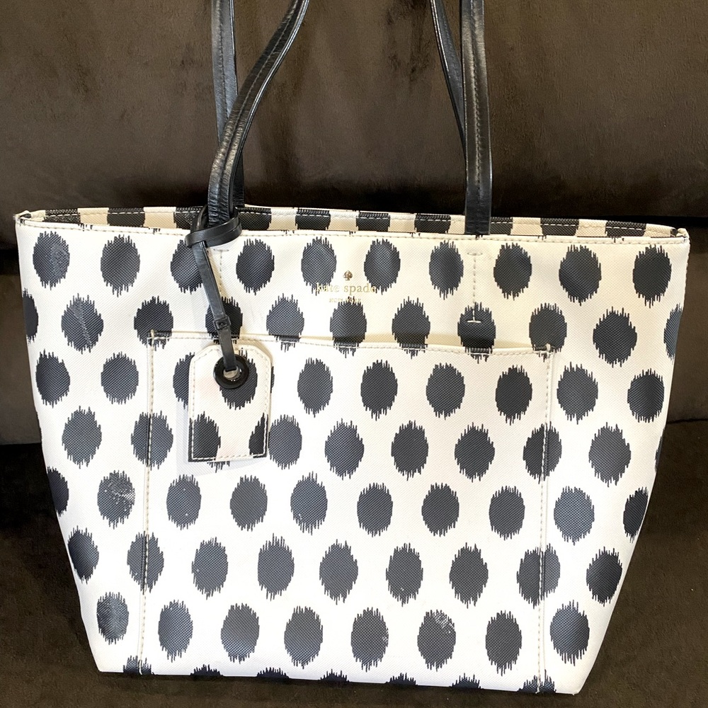 Kate Spade Harding Street ikat dot Riley tote